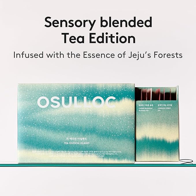 OSULLOC TEA EDITION ISLAND (18 Count, 6 Flavors x 3 ea), Premium Tea Sampler Gift Set, Assorted Variety Handcrafted Pyramid Infuser Bags