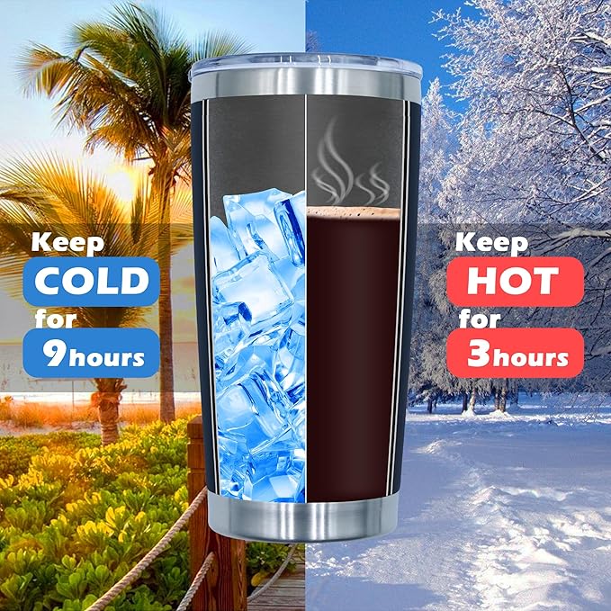 20oz Tumbler Bulk Stainless Steel Tumblers with Lid Vacuum Insulated Double Wall Travel Coffee Mug Powder Coated Tumbler Cup for Hot and Cold Drinks(Navy Blue, 6 pack)