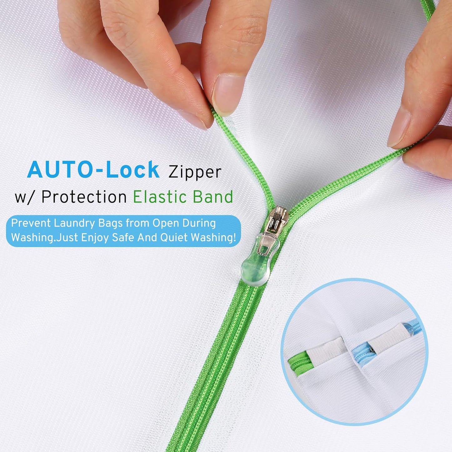 4 Pcs Mesh Laundry Bags Set for Delicates with AUTO-Lock Zipper, Lingerie Bags for Washing Delicates, Laundry Bags Mesh Wash Bags, Delicates Laundry Bag for Jeans,Blouse,Stocking,Bra(Medium,12" x 16")