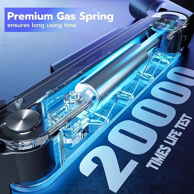 ARES WING Heavy-Duty Monitor Mount for 17-49 inches Ultrawide Curved Flat Monitors, Holds 44lbs, with 18" Extended Column for Desk, Adjustable Gas Spring, Black