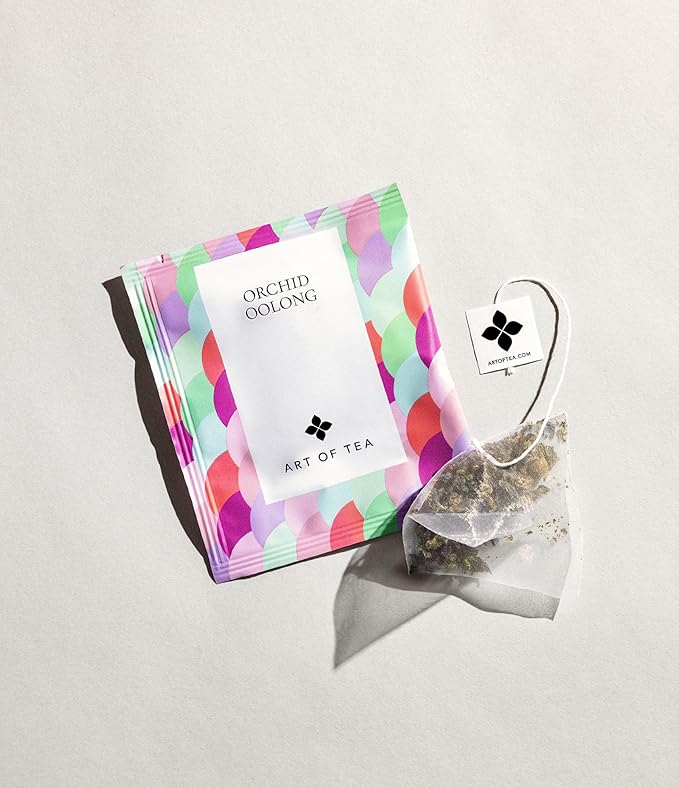 Art of Tea | Orchid Oolong Tea Bags | 50 Eco Friendly Pyramid Tea Bag Sachets