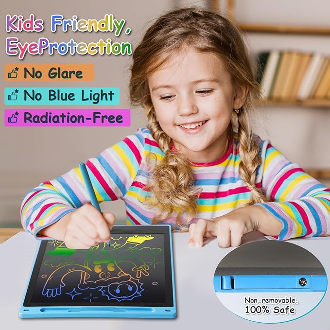 16 Inch LCD Writing Tablet - Colorful Electronic Drawing Pad & Doodle Board for Kids Ages 3-8, Erasable Educational Toy,Birthday and Christmas Gift for Girls and Boys (Blue)