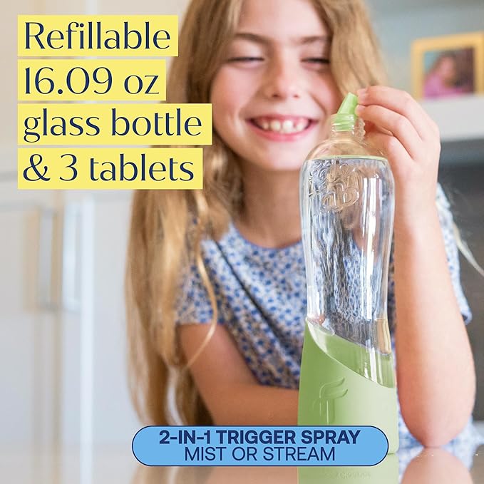 Fab Tab Bathroom Cleaner Starter Kit - Natural Cleaning Products - Household Cleaners - All-Purpose Cleaner Tablets - Plant-Based - Plastic-Free | Citrus Scent | No Harsh Chemicals