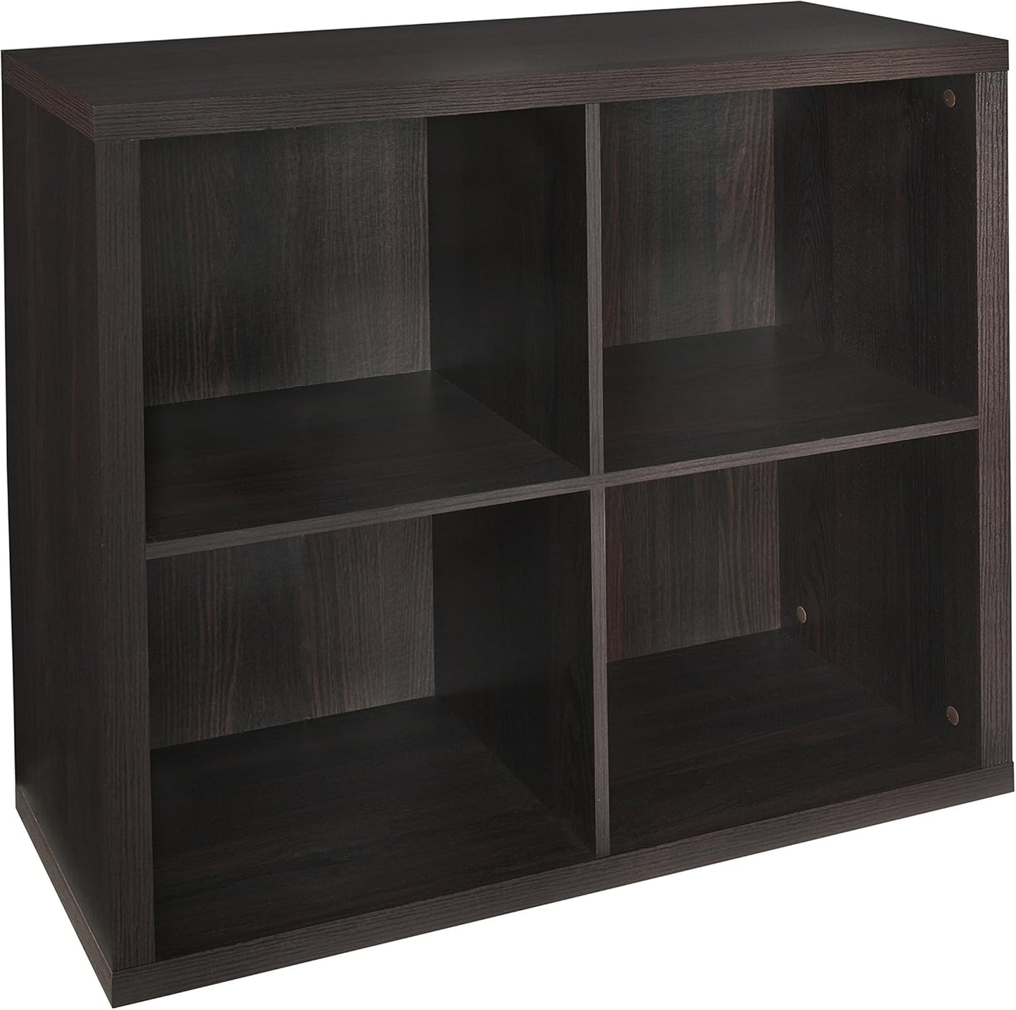 ClosetMaid 4108 Decorative 4-Cube Storage Organizer, Black Walnut
