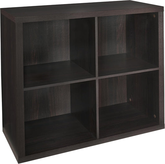 ClosetMaid 4108 Decorative 4-Cube Storage Organizer, Black Walnut