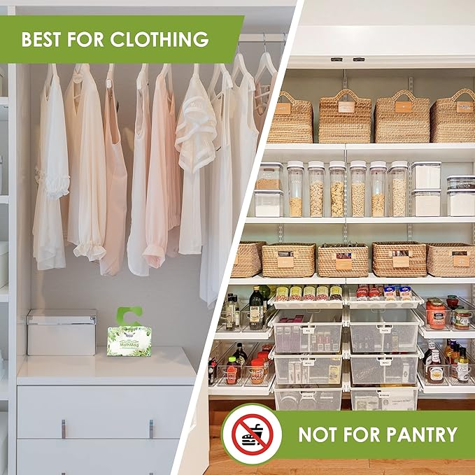 MothMag Moth Traps for Clothes, Closets, Fabrics, and Carpets, Clothing Moth Traps, Clothes Moth Traps, Closet Moth Traps, Moth Pheromone Traps, Extra-Strength Adhesive Glue Clothes Moth Trap, 6 Pack