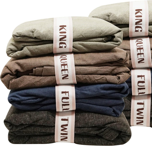 ECOHomes Bed Sheet Organizer and Storage Size Label Bands | Bed Sheets Set Organizers for Linen Closet Organization - Elastic Bedding Band Labels for Organizing Bedsheet (Mix 8PCs Pack | Cream)