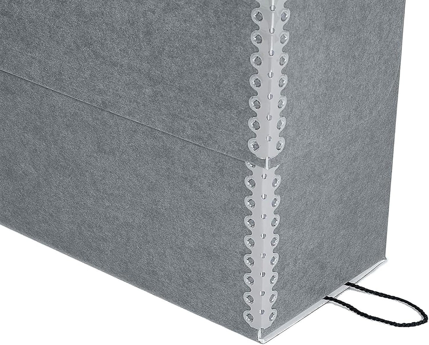 Lineco Archival Document Storage Box with Metal Edge, Acid-Free Gray Boxboard, Organize and Store Files, Prints, Photos, Jumbo-Sized Case 15.5" x 12.5" x 5" Wide, Pack of 2