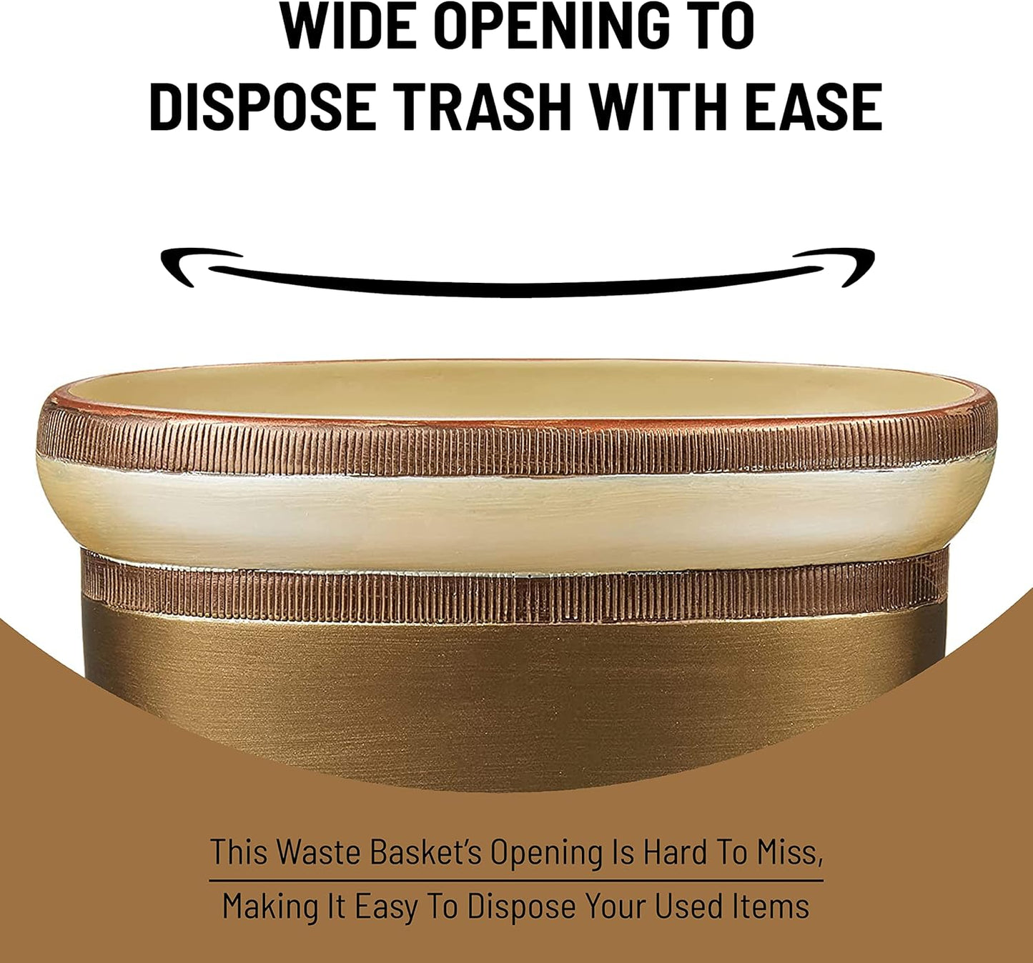 Zahari Home 2pc Contempo Luxury Bath Accessories Set Waste Basket & Tissue Box Modern Classic Contemporary Decorative Beautiful Designs Stylish Bathroom Accessories Set