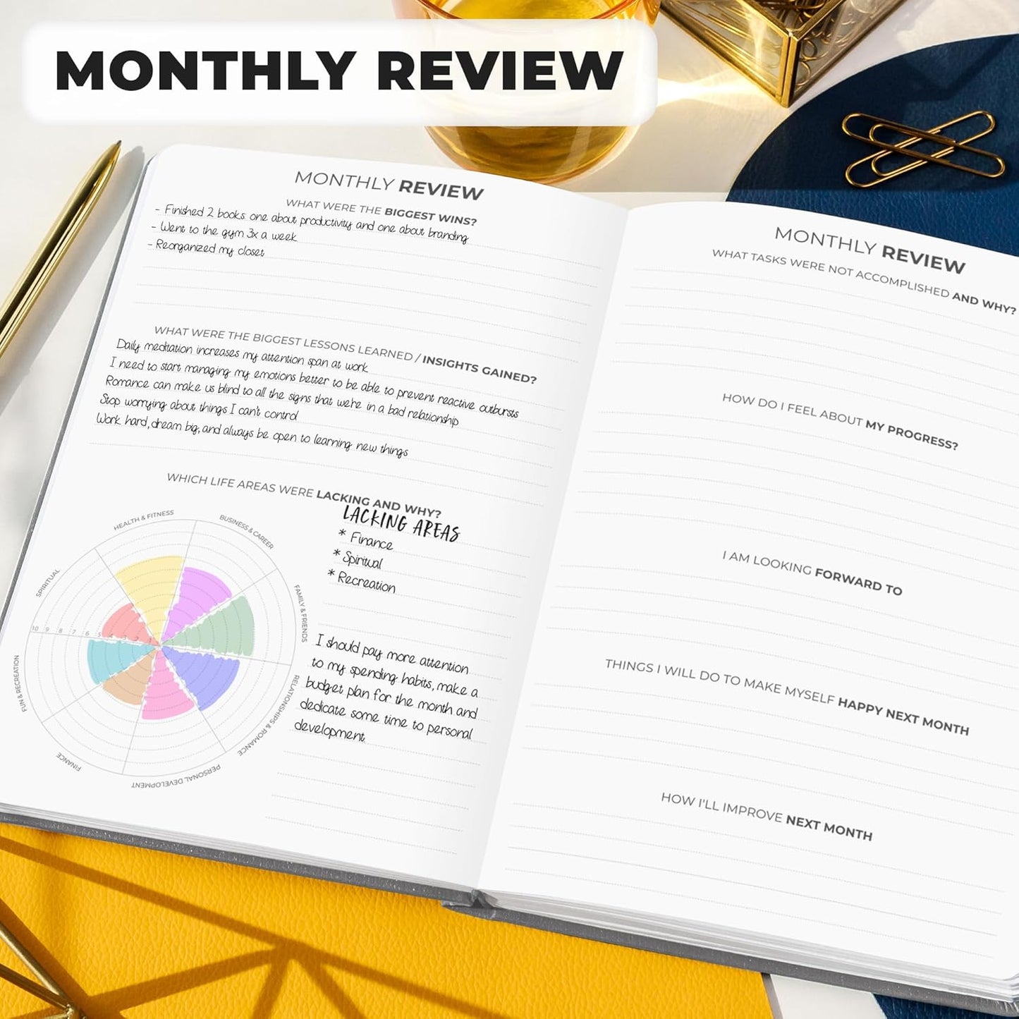 Clever Fox Planner Premium Edition – Undated Luxurious Weekly & Monthly Planner to Increase Productivity and Hit Your Goals – Organizer – Start Anytime, A5, Lasts 1 Year, Gray (Weekly)