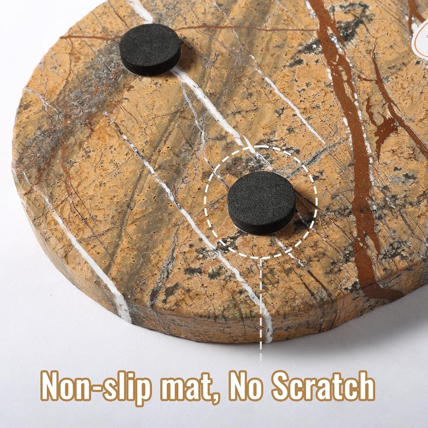 Koville Indian Natural Marble Decorative Tray, 12"x6" - Countertop Organizer, Catchall for Perfume, Candles, Jewelry