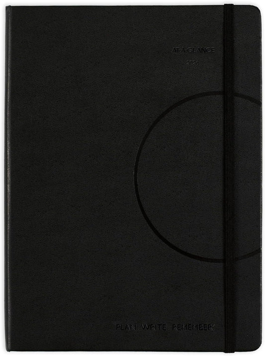 AT-A-GLANCE 2026 Appointment Book Planner, Weekly & Monthly, 7.5" x 10", Large, Plan. Write. Remember., Casebound, Black (7069500526)