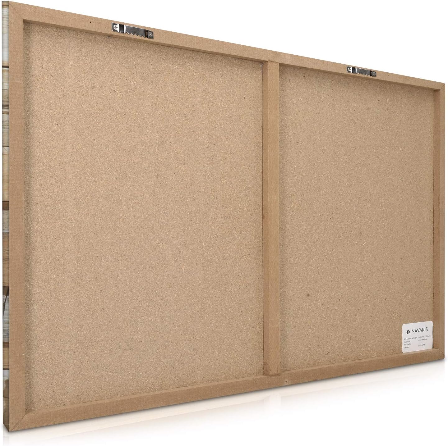 Navaris Magnetic Dry Erase Board - 16 x 24 inches Decorative White Board for Wall with Design, Includes 5 Magnets and Marker - Stone Wall