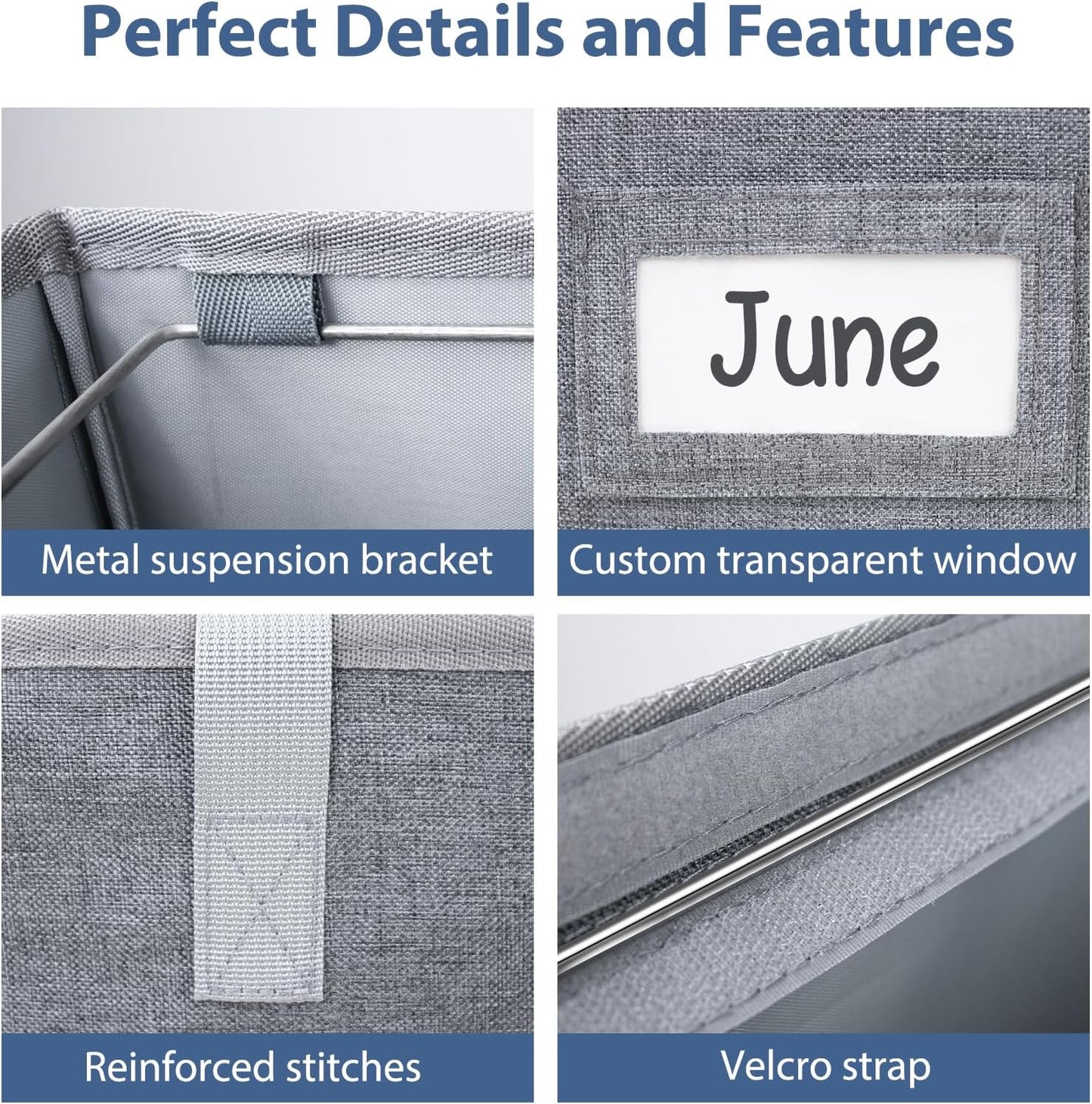 abcxgood Desktop File Organizer Box,Collapsible Hanging Filing Box,Home Office Document Storage Organizer with Front Pocket and Handles, Letter Size Folder.