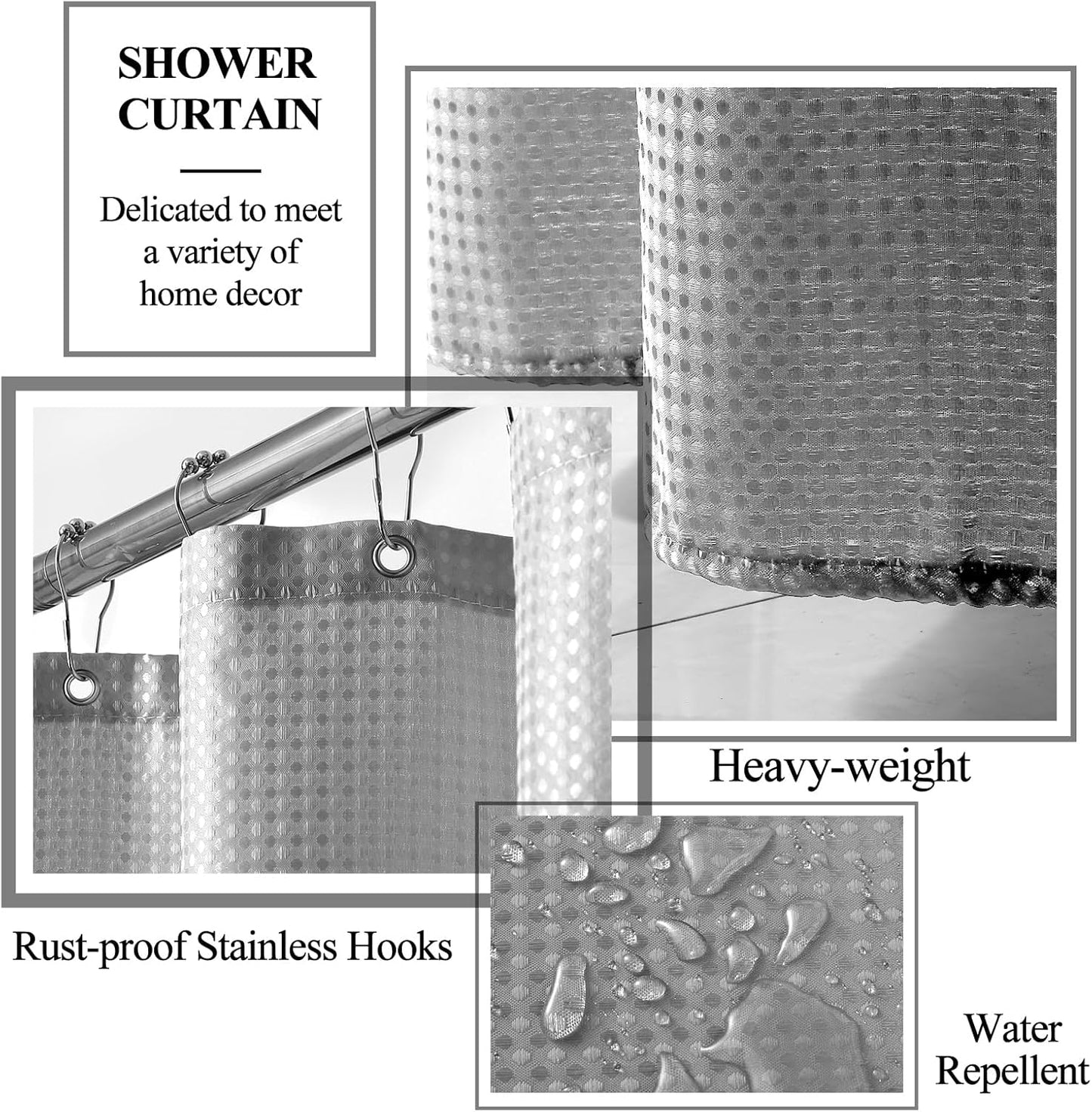 21 Pcs Bathroom Accessory Set with Waterproof Shower Curtain and Non Slip Mat,Resin Bath Set with Toothbrush Holder and Lotion Soap Dispenser,Bathroom Countertop Organizer Set for Home Apartment