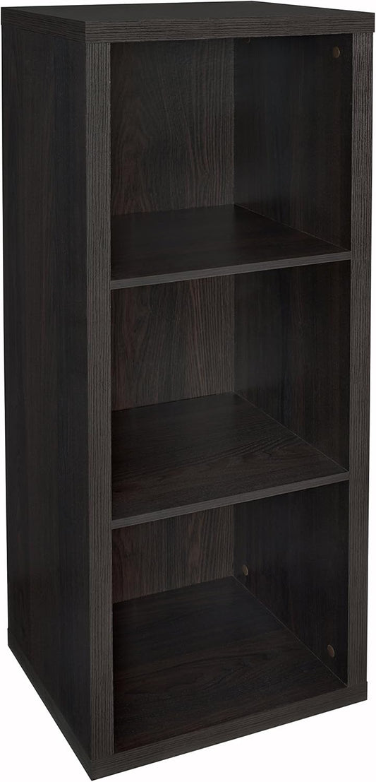 ClosetMaid 4107 Decorative 3-Cube Storage Organizer, Black Walnut