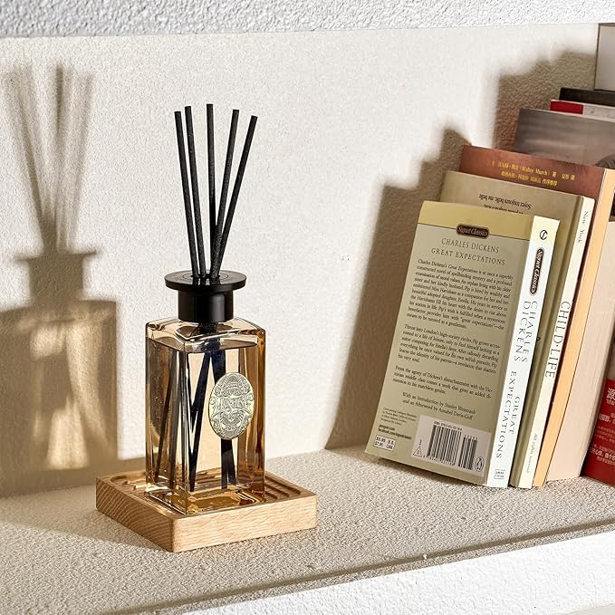 M&SENSE 6.3 oz Large Reed Diffuser Set | Fresh Grapefruit Scent Oil Diffuser with Sticks | Hotel Collection Non-Toxic Essential Oil |for Bedroom Bathroom Living Room