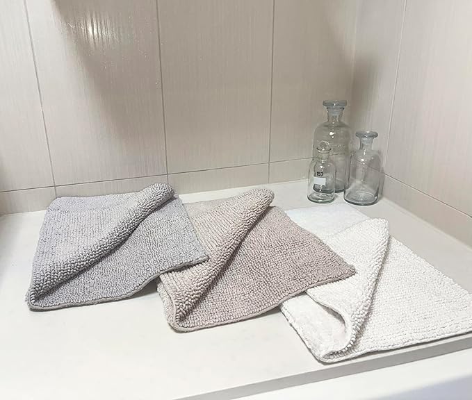 Cruiser’s Caché Classic Organic Cotton Loop Bath Mat, 27" x 45" Taupe Bath Rug