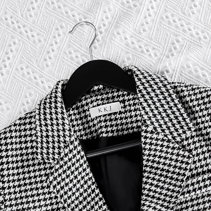 TOPIA HANGER Wooden Hangers 20 Pack, Black Wood Coat Hangers for Closet with Non-Slip Pants Bar, 360° Swivel Hook and Shoulder Notches for Camisole, Suit, Jacket, Pants-CT34B20