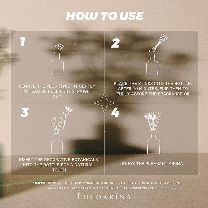 COCORRÍNA Black Forest Reed Diffuser – 6.76 oz Essential Oil with Sticks & Dried Eucalyptus Branches, Home Fragrance for Bedroom or Bathroom Décor