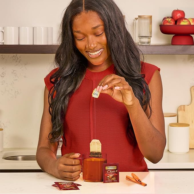 Twinings Chai Tea, Ultra Spice Chai Tea Bags with Cinnamon, Ginger, Cardamon, Clove for a Spicy Chai Tea Latte, 20 Tea Bags