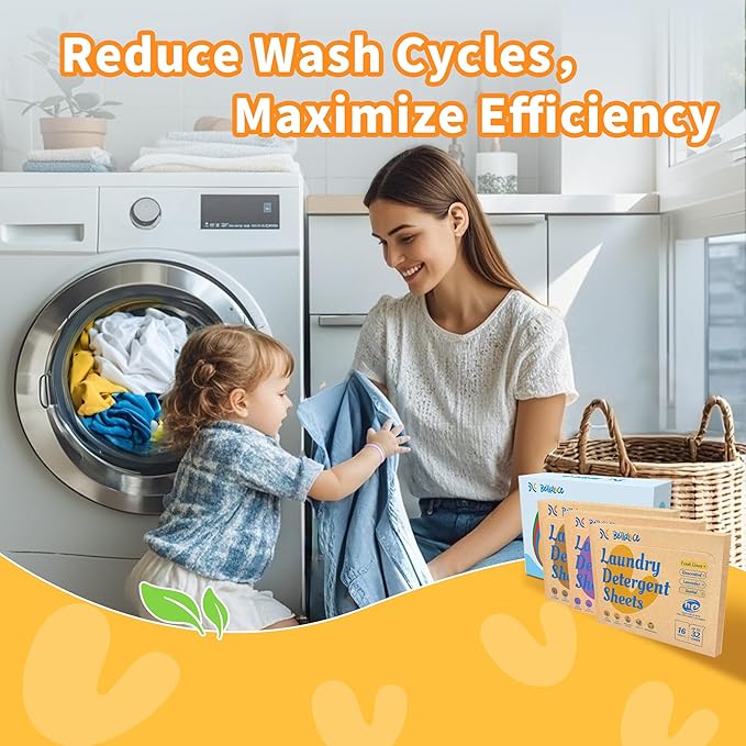 BellaLuce Laundry Detergent Sheets with 30 Color Catchers, 96 Loads Linen Lavender Sandalwood, Eco Friendly, Plastic-Free, Hypoallergenic, Prevent Color Bleeding, Laundry Care Essentials
