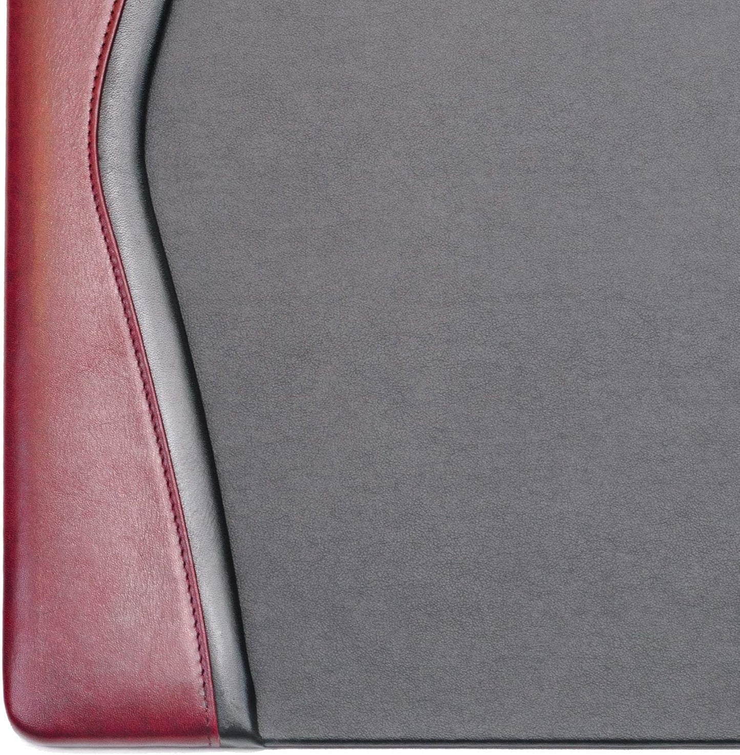 Dacasso Burgundy Leather 25.5" x 17.25" Side Rails Desk Pad