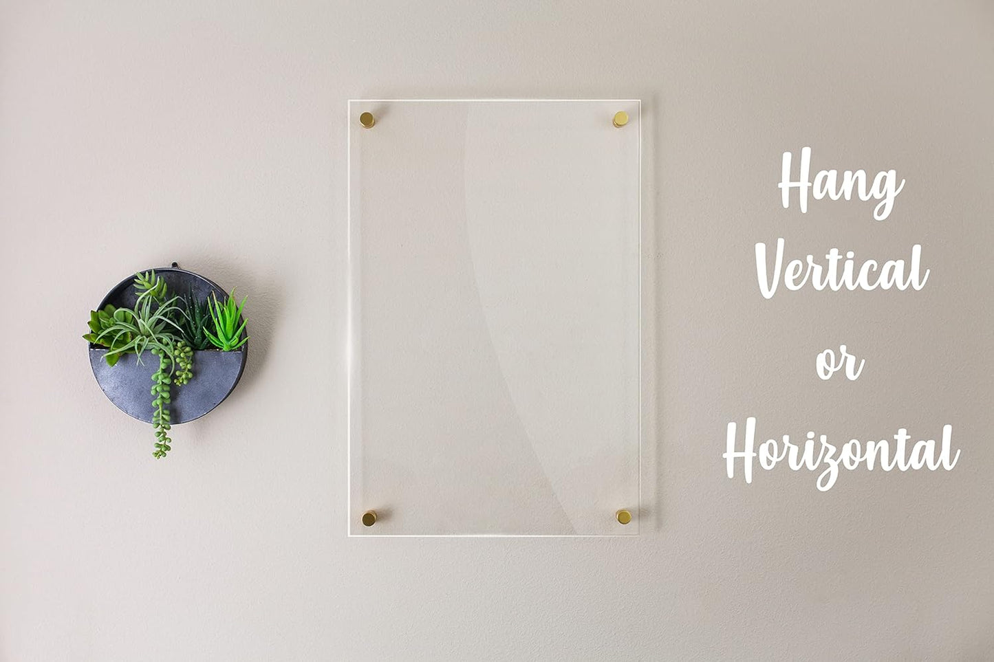 Acrylic Dry Erase Board for Wall with Stylish Border - Shipped Next Day, Made in USA, Non-Magnetic Whiteboard, Wall Mounted Board, Easy to Clean (Clear - 36x48)