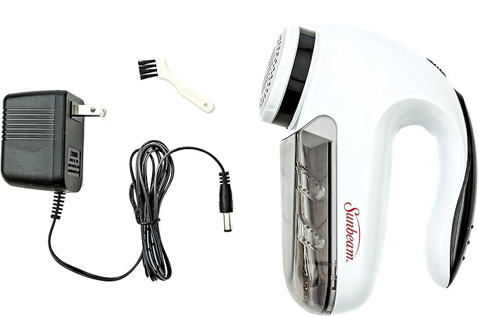 Sunbeam S20 Professional Electric Fabric Garment Defuzzer Sweater Shaver Best Fuzz Pill Bobble Remover for Fleece Curtains Clothes