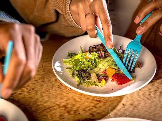 phade 100% Compostable Knives – BPI Certified Wrapped Cutlery in Compostable Packaging, 530 Bulk Count, 7.1 Inch Sustainable Disposable Utensils for Events, Takeout, Home – Made in USA