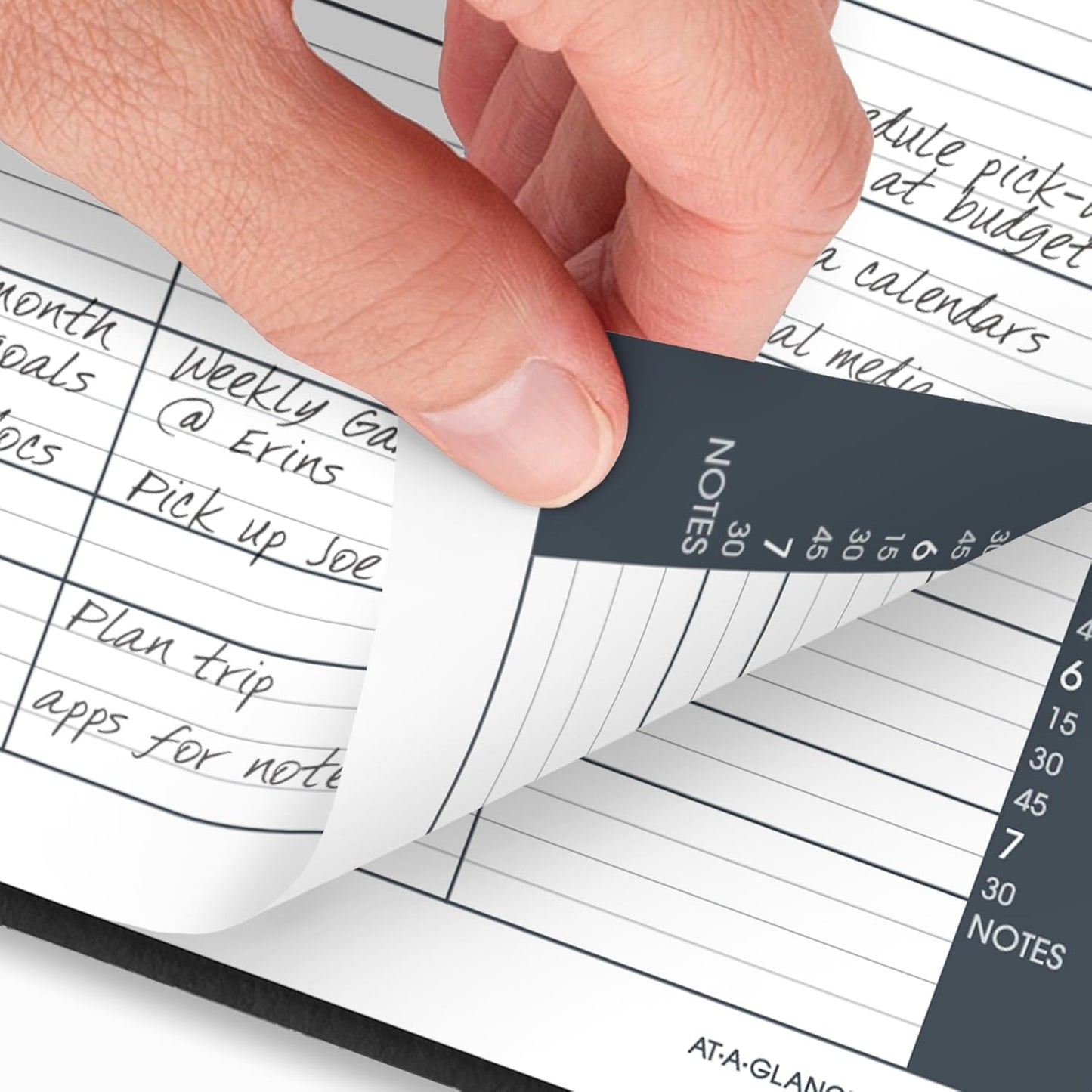 AT-A-GLANCE 2026 Appointment Book Planner, Daily, 8-1/2" x 11", Large, Eight Person Group, Two-Volume Set, Black (702120526)