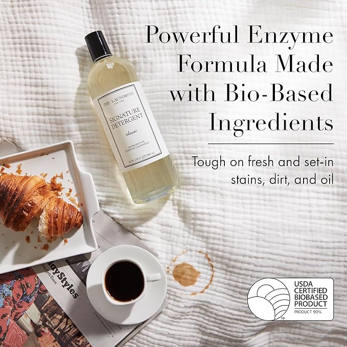 The Laundress Luxury Laundry Detergent, 31 Loads, Scented Signature Classic Fragrance, Concentrated Triple Enzyme Deep Cleaning and Targeted Stain Remover, 96% USDA Biobased Product
