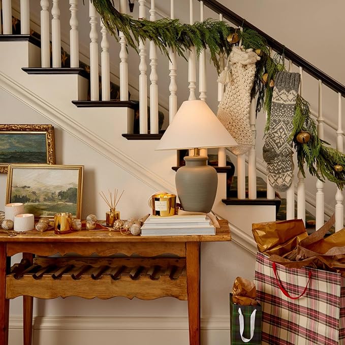 Thymes Frasier Fir Reed Diffuser Set – Includes Reeds, Fragrance Oil, and Frosted Glass Bottle – Fragrance Oil Diffuser – Room Fresheners – Luxury Home Decor – Gold (Gilded, 4 fl oz)