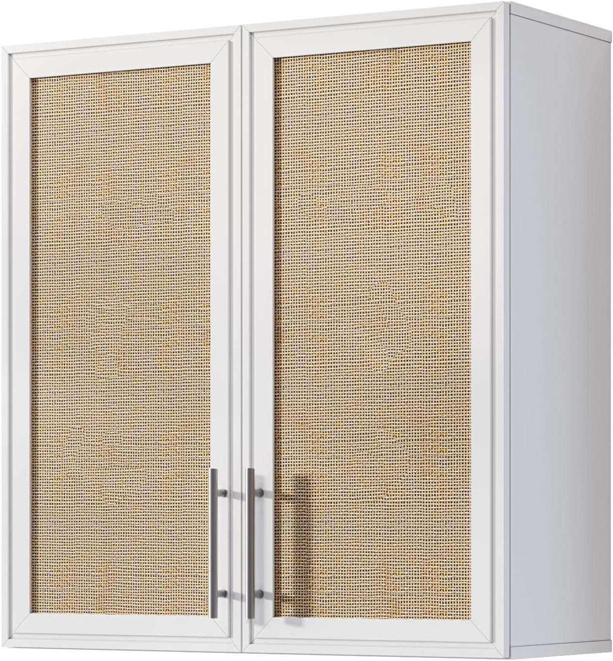 Rattan Wall Storage Cabinets - 30" Wide Large Wall Amount Laundry Room Cabinets with Adjustable Shelf for Kitchen,Bathroom