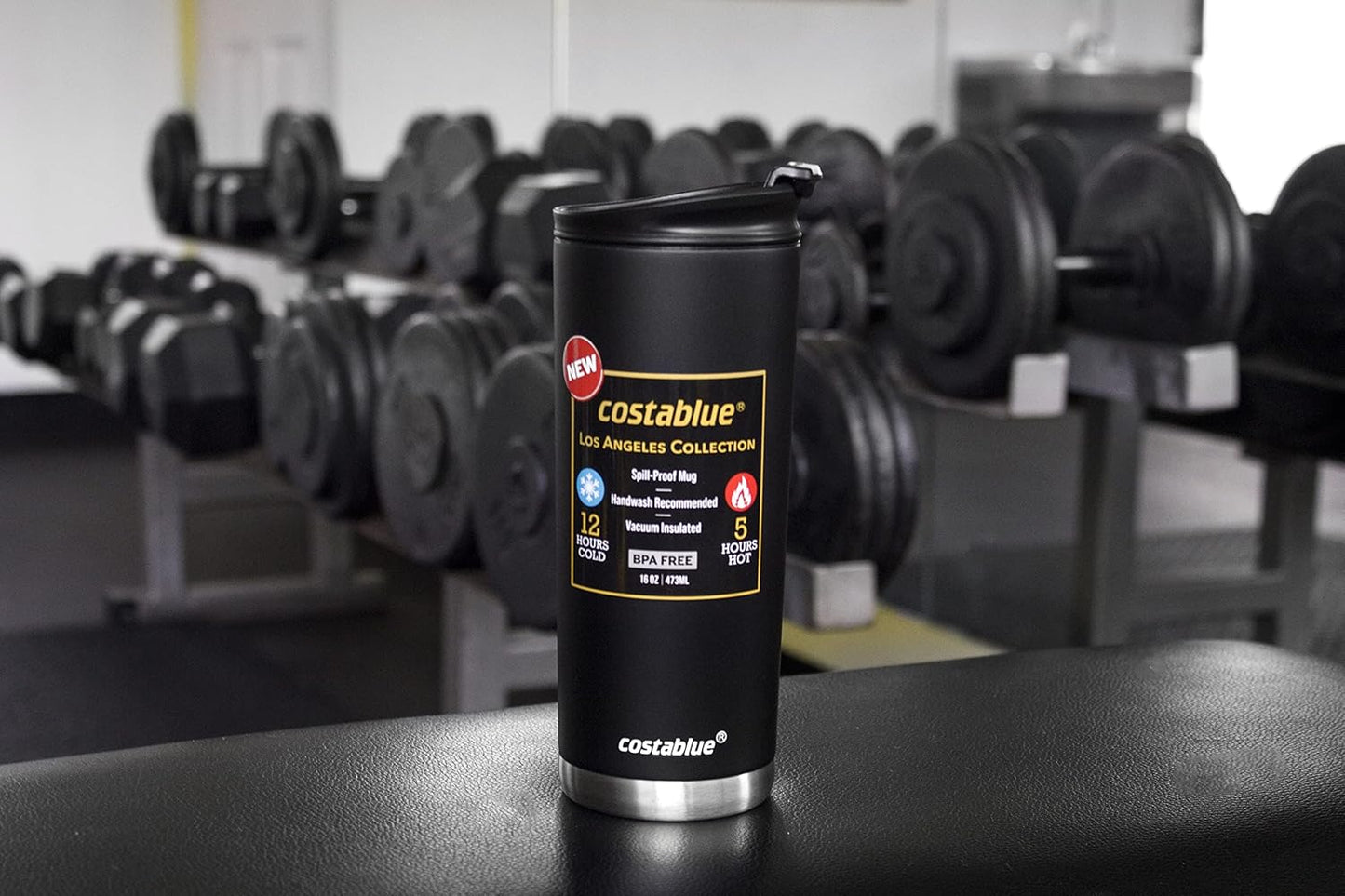 Travel Coffee Mug - 16 Oz. Stainless Steel Insulated Coffee Mug, Leak Proof Tumbler w/Dishwasher Safe Lid, Double Wall Travel Coffee Cup, Reusable Insulated Tumbler for Hot & Cold Beverages