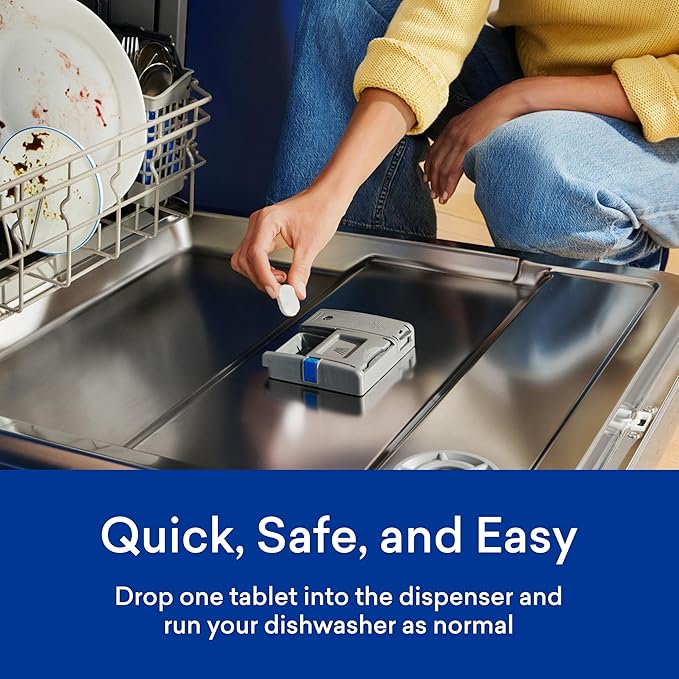 BLUELAND 100% Plastic-Free Dishwasher Detergent Tablets, 36 Count, Lemon Zest Scent, Eco Friendly Dishwashing Pods, Natural, USDA Certified biobased