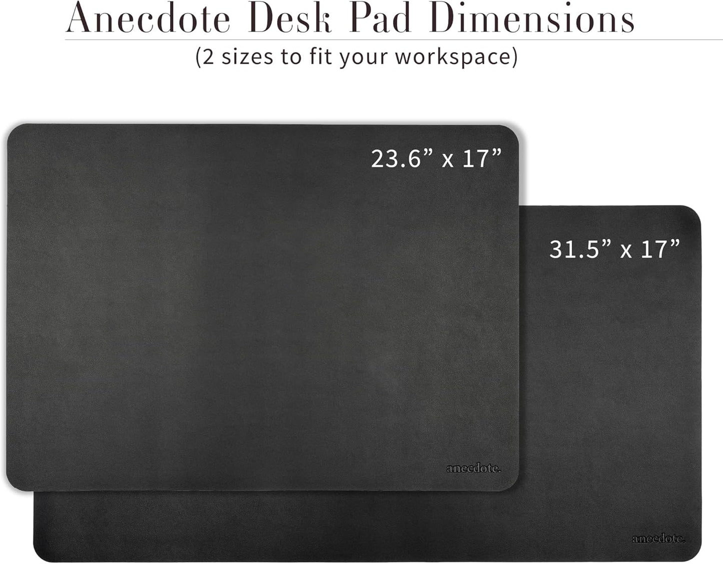 ANECDOTE Vegan Leather Desk Pad - 23.6"x17" Desk Mat for Your Office. This Quality Large Mouse Pad has Chic Elegance, Professional Look & Satisfying Touch - The Perfect Leather Mouse Pad for You!