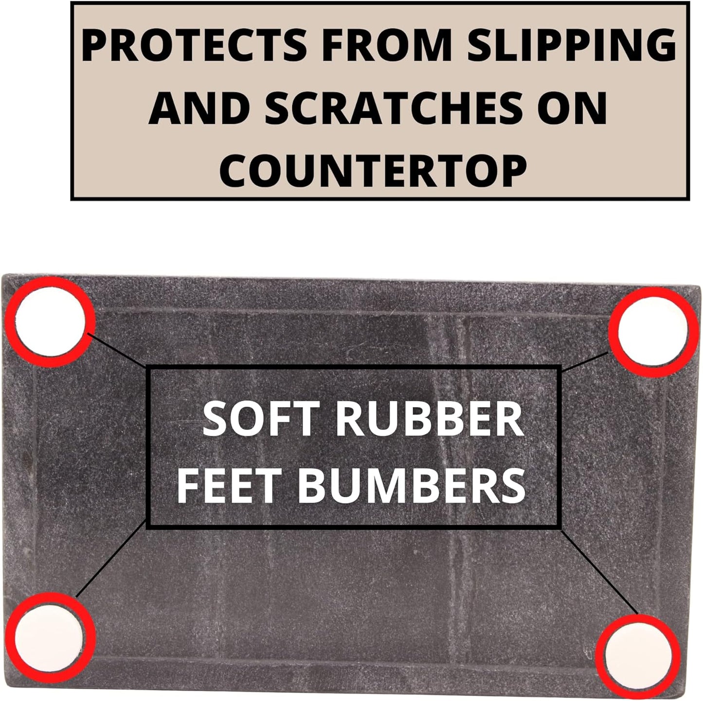 Natural Black Marble Tray for Bathroom | Kitchen | Vanity | Desktop, Stone Organizer for Coffee Table, Dresser, Nightstand, Candles, Soap, Towel, Plant, Jewelry (10" x 6"), Rectangular