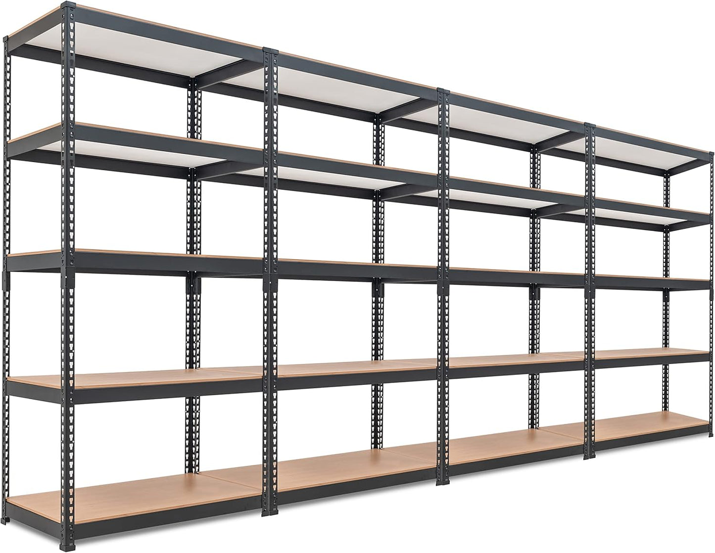 HOMEDANT 5 Tier Laminated Boltless Metal Shelving Unit Adjustable Garage Storage Utility Rack Heavy Duty Shelves Organization Multipurpose Shelf Warehouse Pantry Shed 35.9" W x 18.2" D x 71.3" H 4Pack