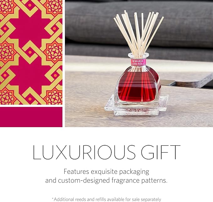 AGRARIA AirEssence & PetiteEssence Flower and Reed Diffuser Set, Luxury Home Fragrance Set, Scented Oil Reed Diffuser Gift for All Occasions