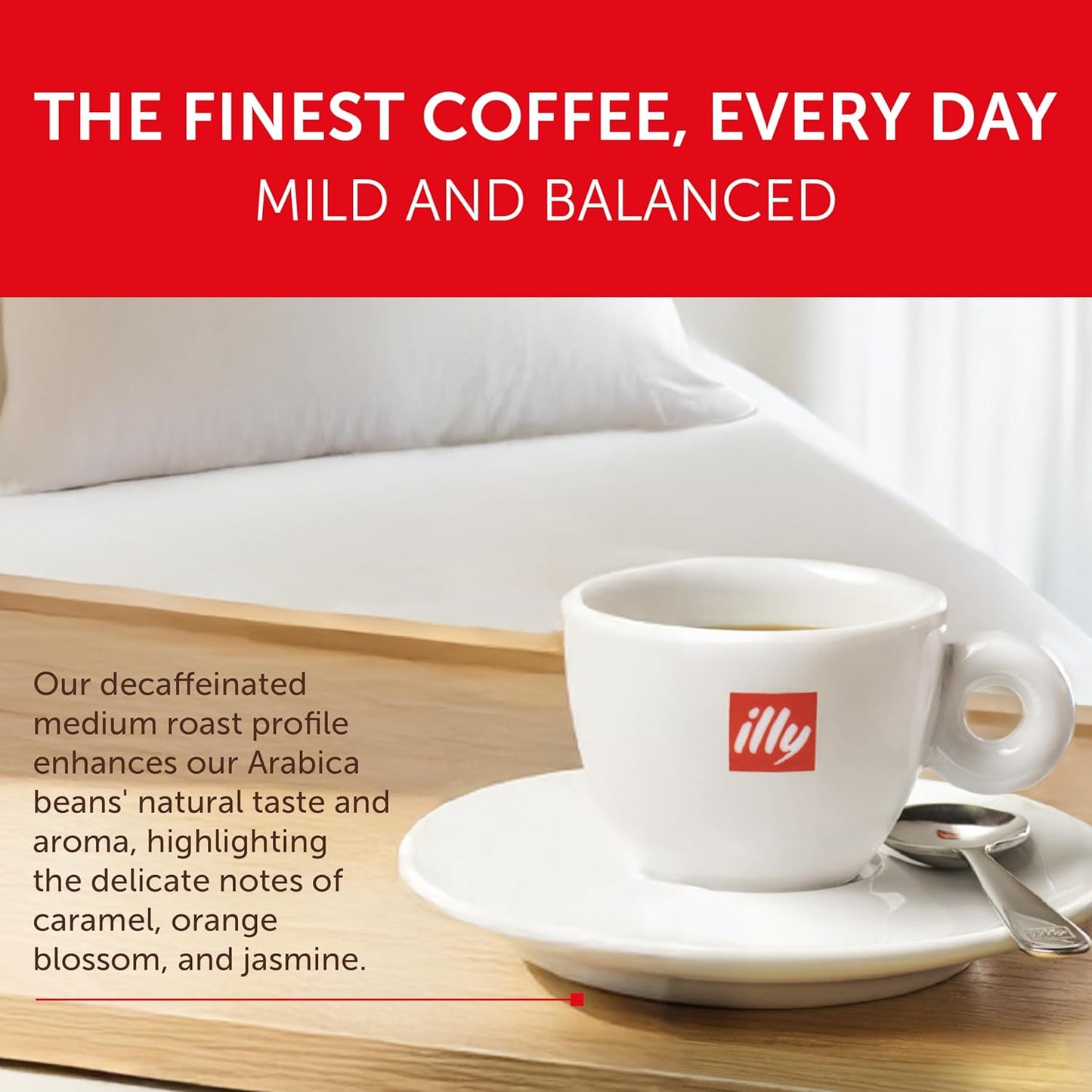 Illy Ground Espresso Coffee, Decaffeinated - Medium Roast - Mild & Balanced - 100% Arabica - Pre-Ground for Espresso - Pressurized Packaging Sealed for Freshness- 8.8oz (Pack of 12)