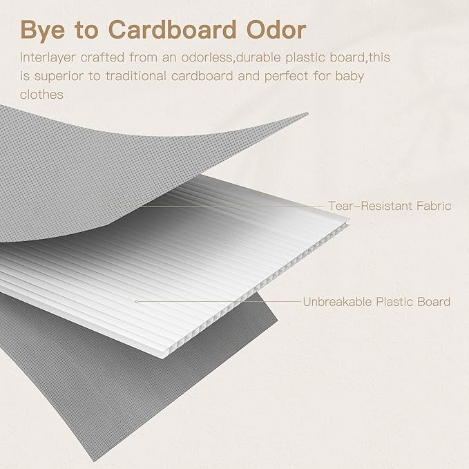 Criusia Drawer Organizer Clothes, 24 Pack Dresser Organizer for Baby Clothes, Underwear, Sock- Foldable Closet Organization and Storage Dividers Bins for Nursery, Bedroom and Dorm (Grey)