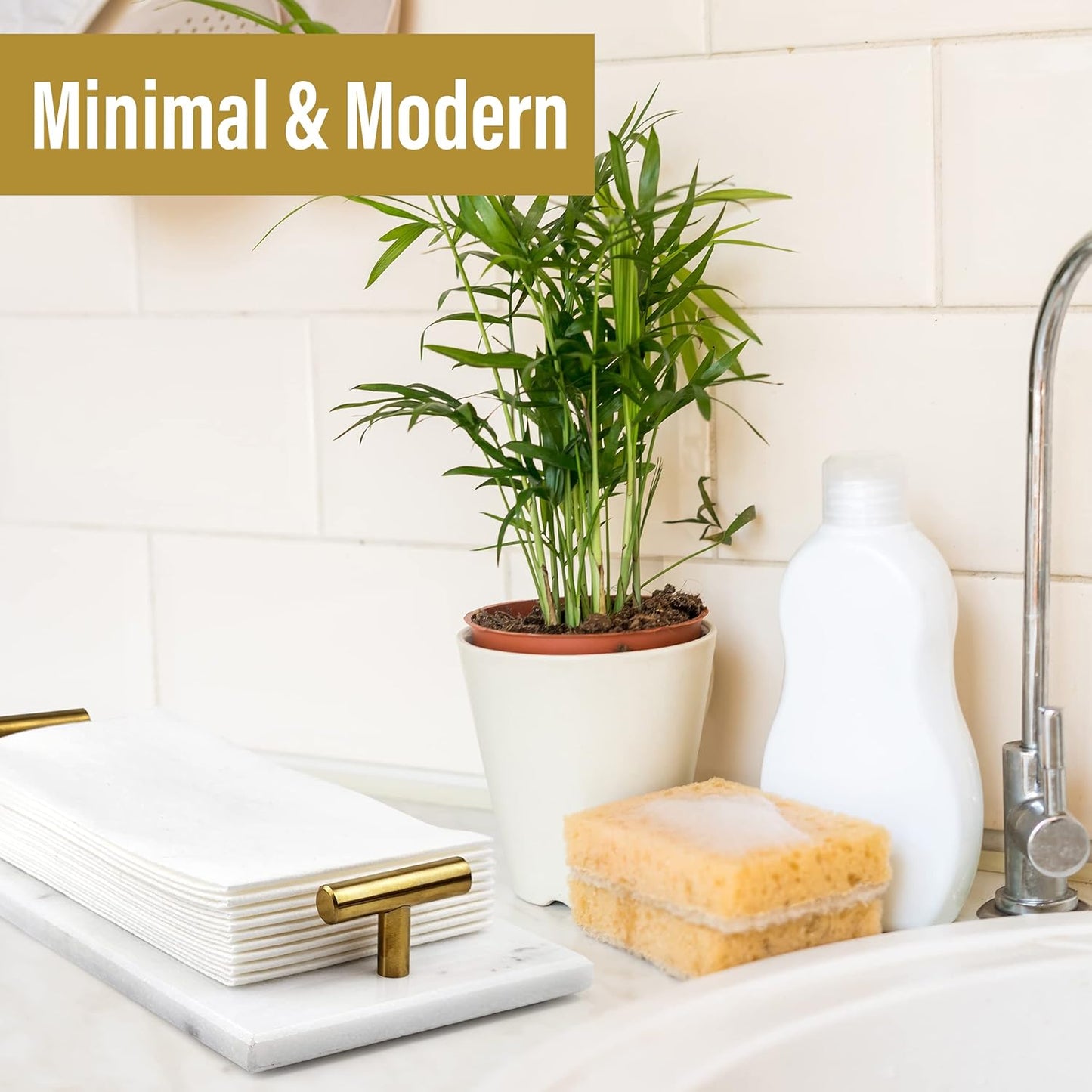 Guest Towel Holder Tray for Bathroom - White Marble-Tray - Napkin Holder for-Bathroom - Paper Hand Towel Holder.