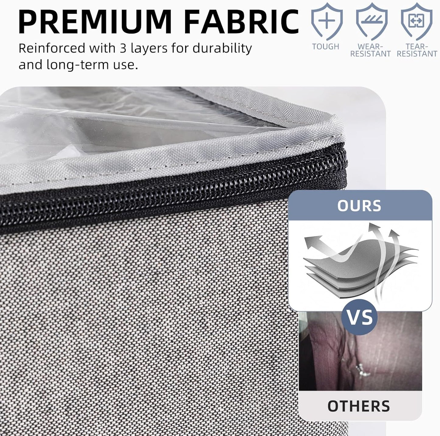 TAILI Under Bed Vacuum Storage Bags for Comforters and Blankets, Save 80% Space, Large Capacity Foldable Under Bed Storage Box for Quilts Pillow Blankets Linen, 41" x 17.7" x 6", Jumbo Vacuum Seal