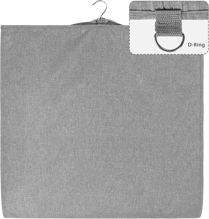 Univivi Garment Bags for Hanging Clothes, 60 Inch Suit Cover Bags for Closet Storage, Hanging Clothes Bag with Zipper and Eye-Hole for Suits, Coats, Jackets, Shirts, 1 Pack - Gray