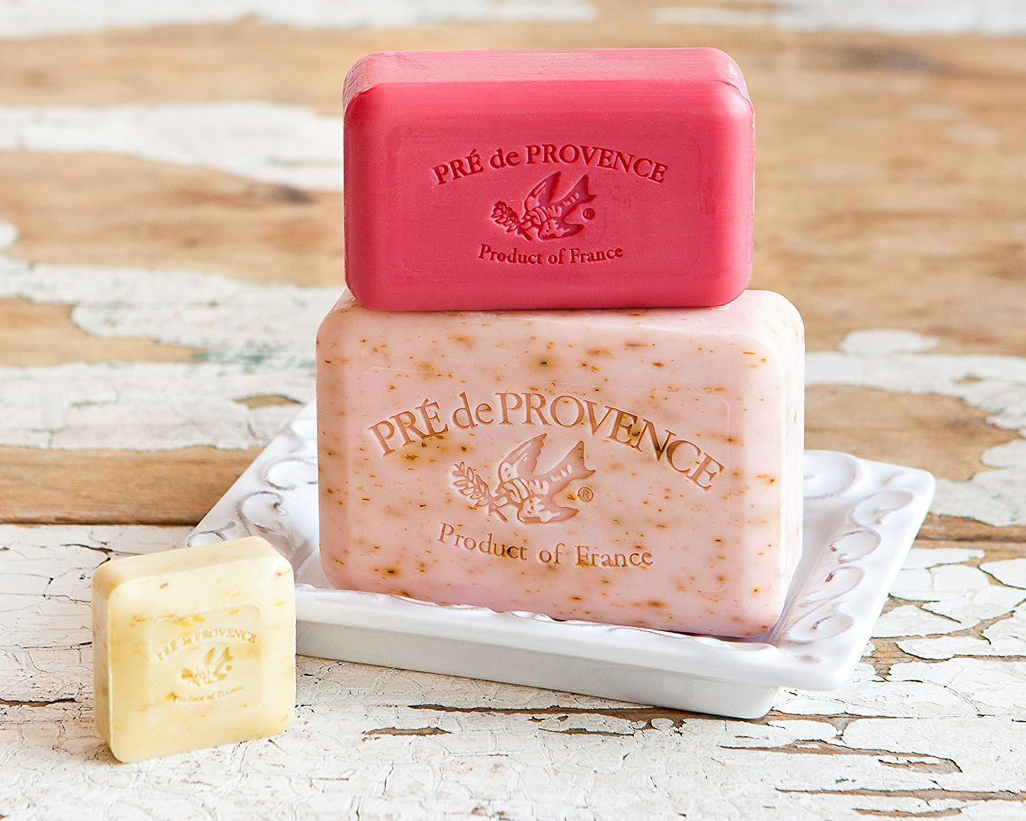 Pre de Provence with a White-Washed Terracotta Finish Soap Dish, 8.8 Ounce (Pack of 1)