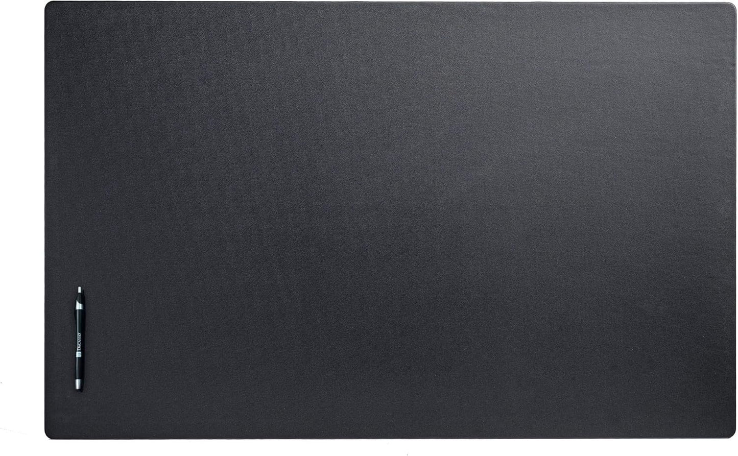 Dacasso Black Leatherette 38" x 24" Without Rails Desk Mat, 38 by 24-Inch, Model:P1032
