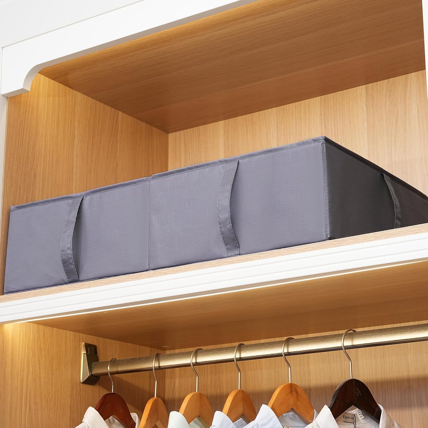 TYEERS Under Bed Storage Containers, Durable Fabric, Washable, Collapsible, Under Bed Storage Bins for Clothes, Blankets, Sheets, Shoes, 27.5x16.5x7 Inches, 4-Pack, Dark Grey