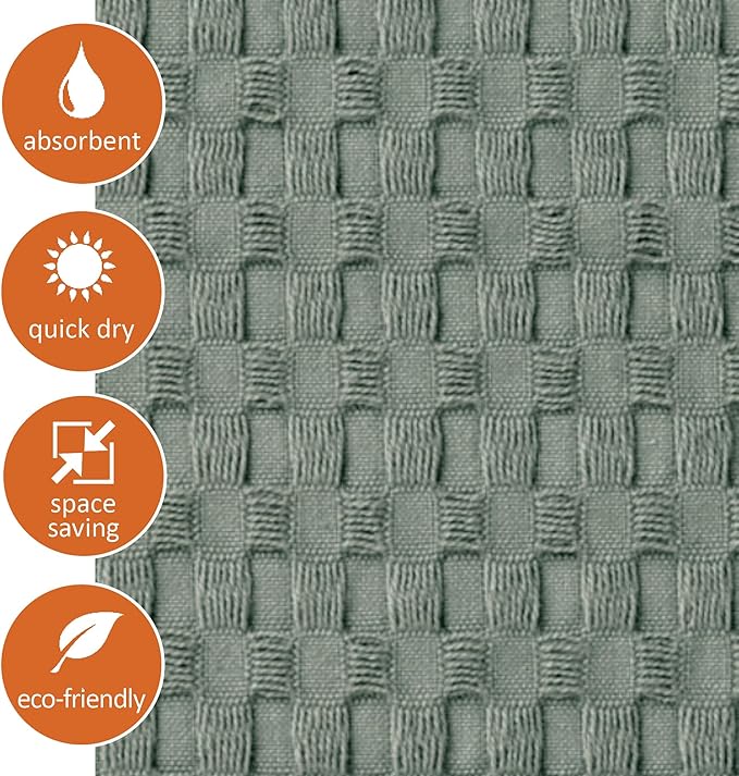 GILDEN TREE Bathroom Mat Absorbent Cotton Quick Dry for Shower, Bath & Bathtub Washable Thin, Modern Style (Sage Grey)