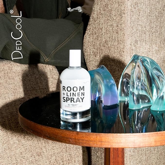 DedCool Room + Linen Spray | 01 Taunt | Luxurious Natural Linen & Fabric Spray | Non-Toxic, Essential Oil Infused | Home, Bedding, Couch, Closet, Bathroom Freshener | 3 fl oz